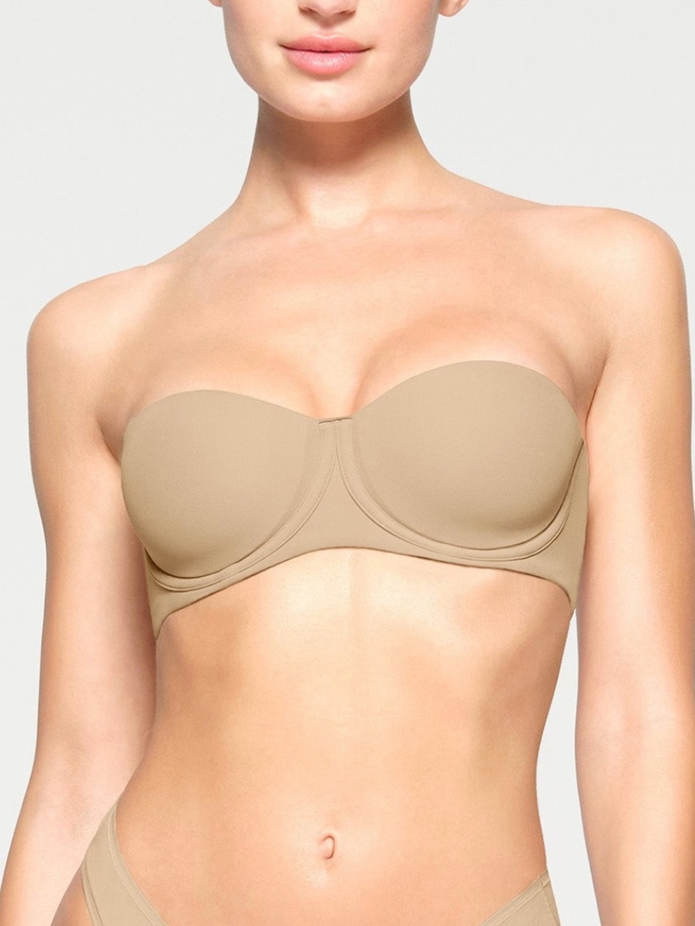 SKIMS Fits Everybody Strapless Bra, 36C, Clay
